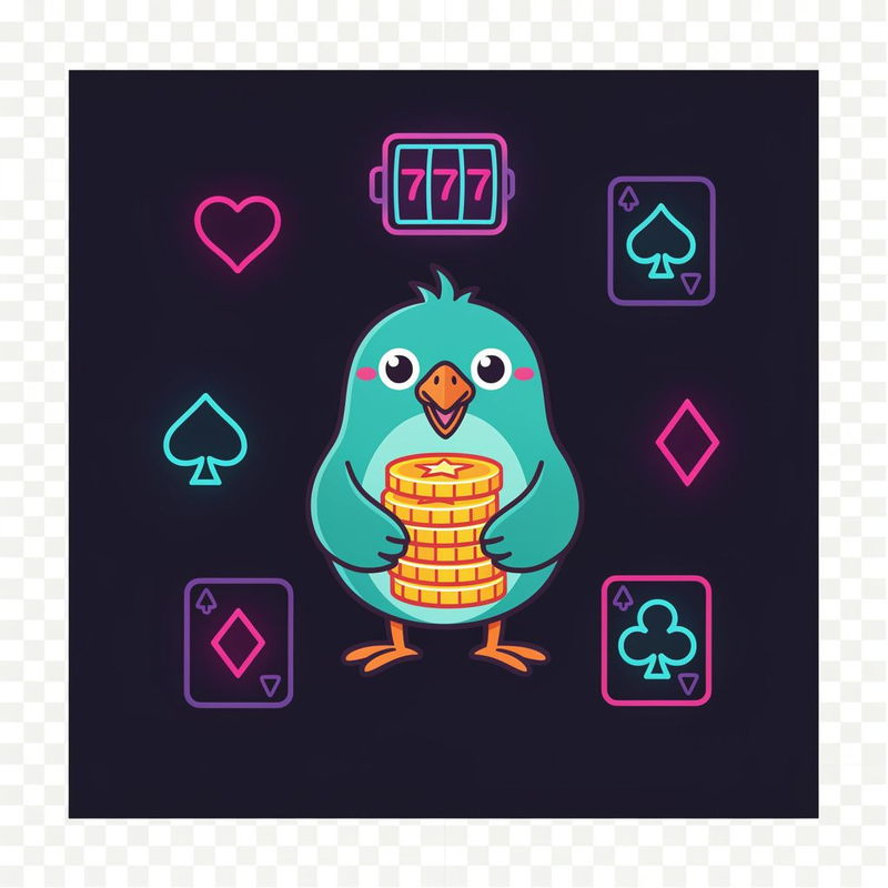 Neon casino-style abstract illustration